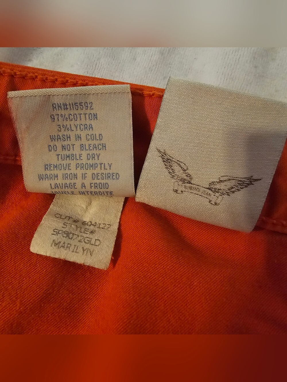 Vintage Robin's Jeans Tangerine Marilyn With Aurum Crystals  Low-Rise 30x34 - Picture 9 of 11